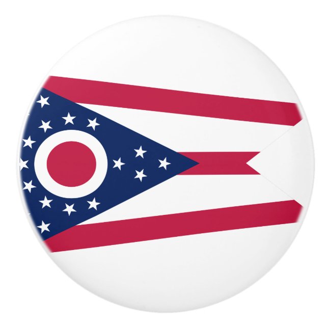 Staatsflagge Ohio Keramikknauf (Vorderseite)