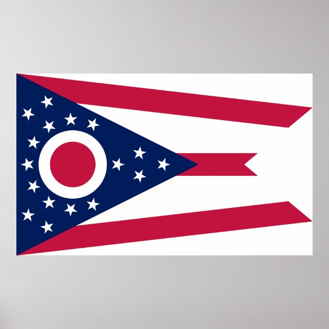 Staatsflagge Ohio Poster (Vorne)