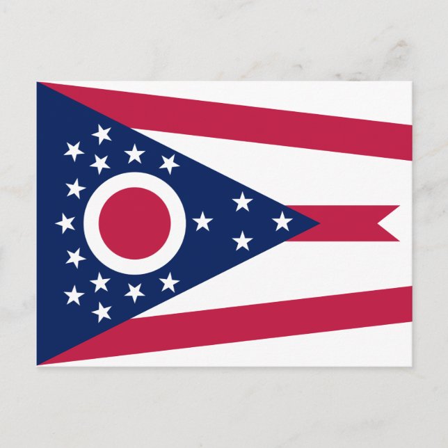 Staatsflagge Ohio Postkarte (Vorderseite)