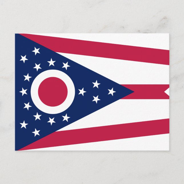 Staatsflagge Ohio Postkarte (Vorderseite)