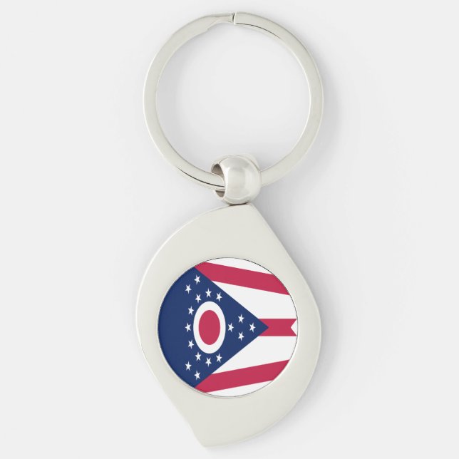 Staatsflagge Ohio Schlüsselanhänger (Vorderseite)
