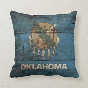 Staatsflagge Oklahoma: Altes Holzkörnchen Kissen