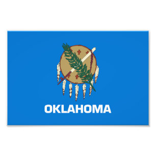 Staatsflagge Oklahoma Fotodruck