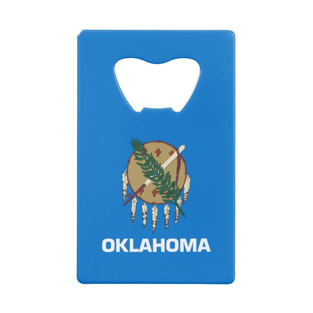 Staatsflagge Oklahoma Geldbeutel Flaschenöffner (Vorderseite)
