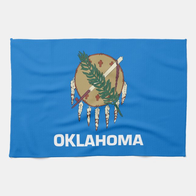 Staatsflagge Oklahoma Geschirrtuch (Horizontal)