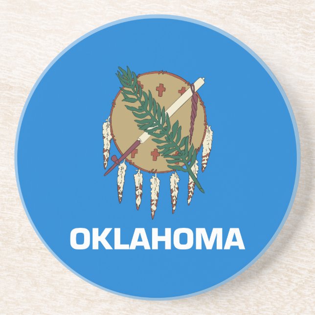 Staatsflagge Oklahoma Getränkeuntersetzer (Vorne)