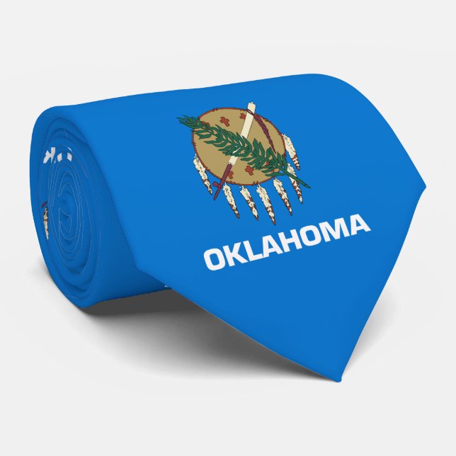 Staatsflagge Oklahoma Krawatte (Gerollt)