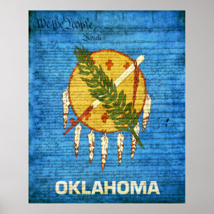 Staatsflagge Oklahoma Poster