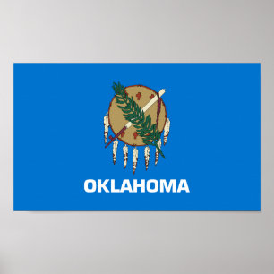 Staatsflagge Oklahoma Poster