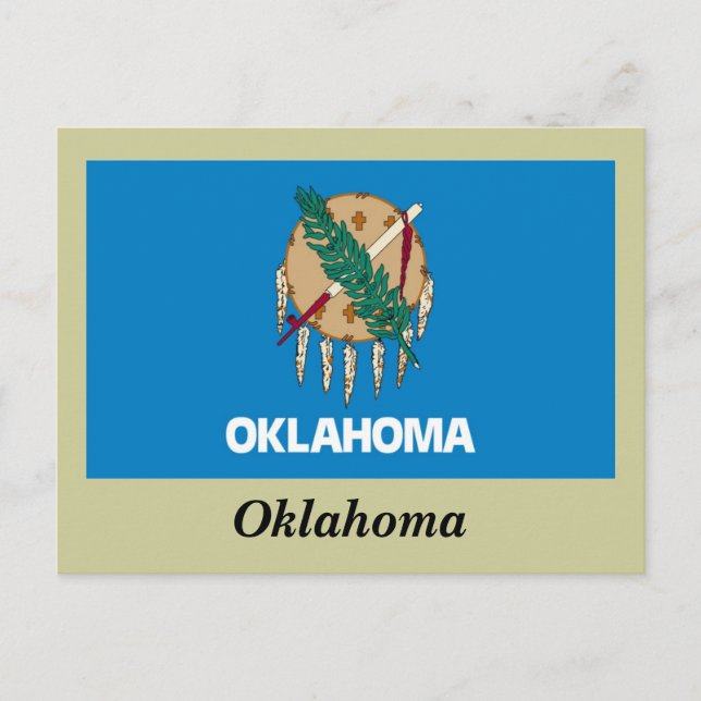 Staatsflagge Oklahoma Postkarte (Vorderseite)
