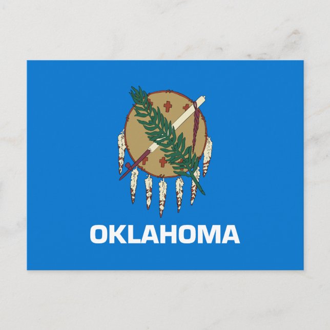 Staatsflagge Oklahoma Postkarte (Vorderseite)