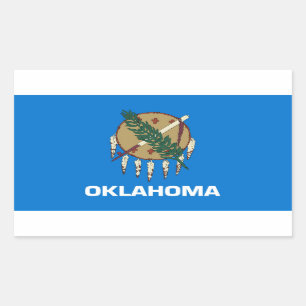 Staatsflagge Oklahoma Rechteckiger Aufkleber