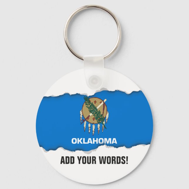 Staatsflagge Oklahoma Schlüsselanhänger (Vorderseite)