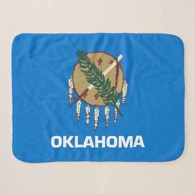 Staatsflagge Oklahoma Sherpadecke (Vorderseite (Horizontal))