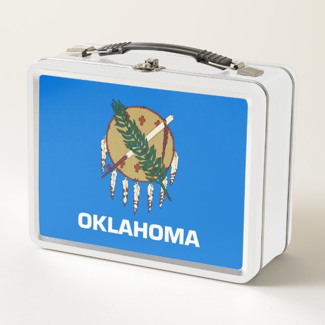 Staatsflagge Oklahoma, USA Metall Brotdose (Vorderseite)