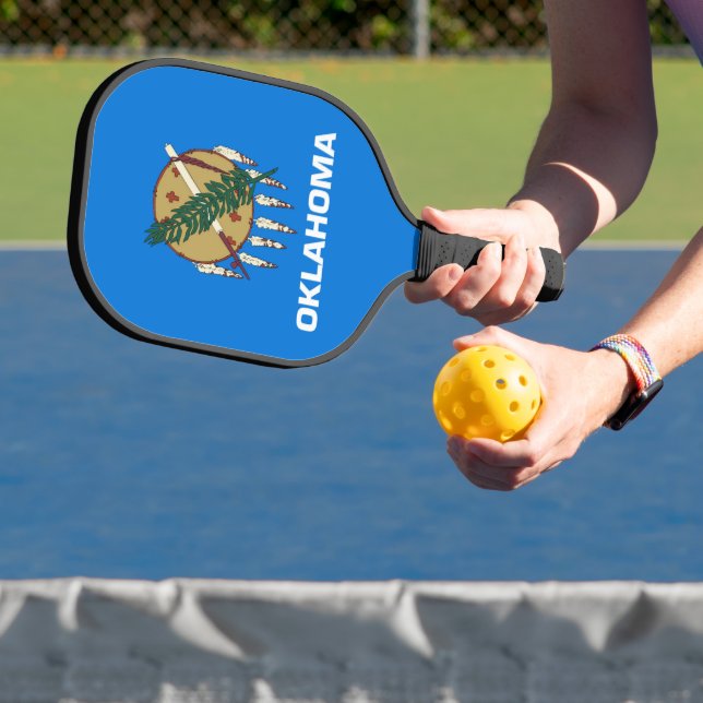 Staatsflagge Oklahoma, USA Pickleball Schläger (InSitu)