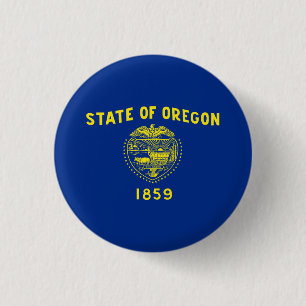 Staatsflagge Oregon Button