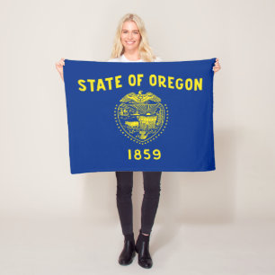 Staatsflagge Oregon Fleecedecke