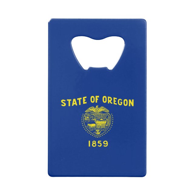 Staatsflagge Oregon Geldbeutel Flaschenöffner (Vorderseite)