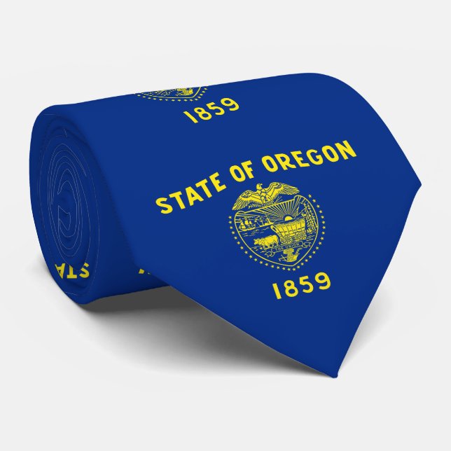 Staatsflagge Oregon Krawatte (Gerollt)