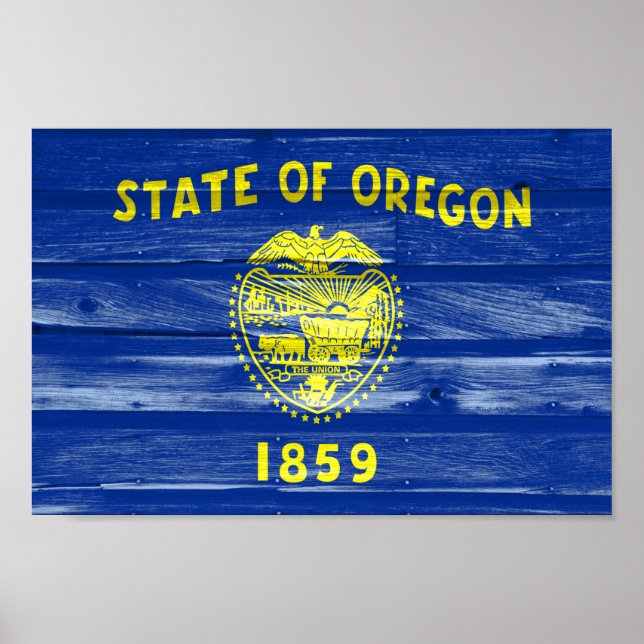 Staatsflagge Oregon Poster (Vorne)
