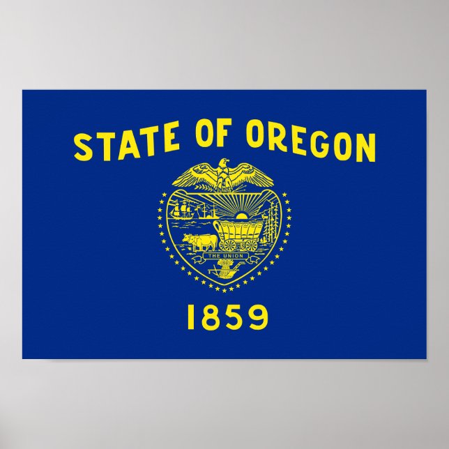 Staatsflagge Oregon Poster (Vorne)