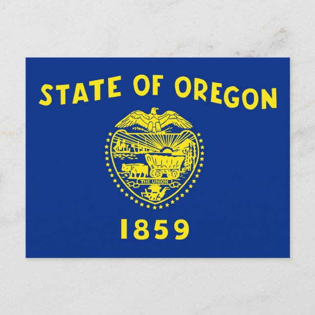 Staatsflagge Oregon Postkarte (Vorderseite)