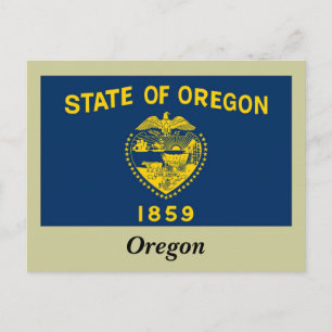 Staatsflagge Oregon Postkarte