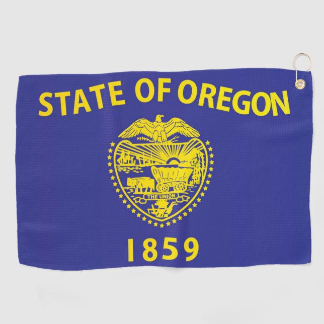 Staatsflagge Oregon, USA Golfhandtuch (Horizontal)