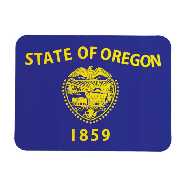 Staatsflagge Oregon, USA Magnet (Horizontal)