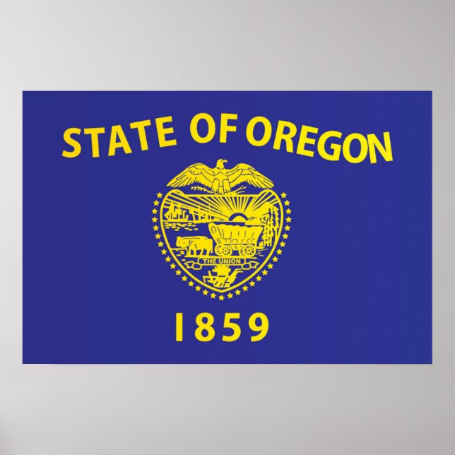 Staatsflagge Oregon, USA Poster (Vorne)