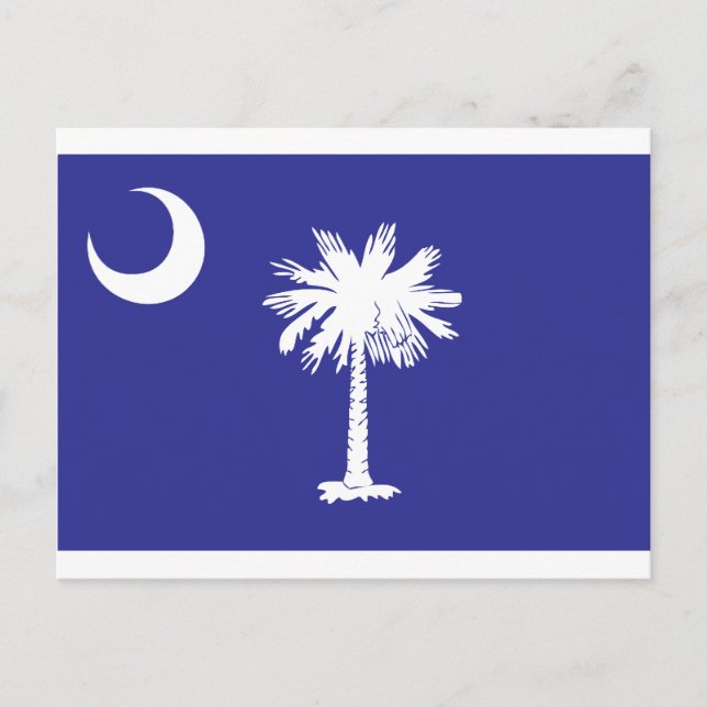 Staatsflagge Palmetto Moon Postkarte (Vorderseite)