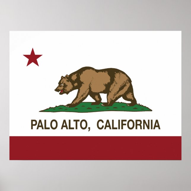 Staatsflagge Palto Alto Poster (Vorne)