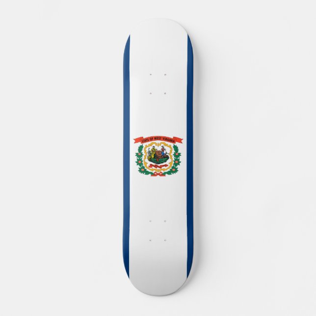 Staatsflagge Patriotic West Virginia Skateboard (Vorderseite)
