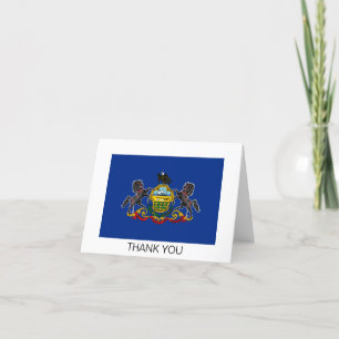 Staatsflagge Pennsylvania Dankeskarte