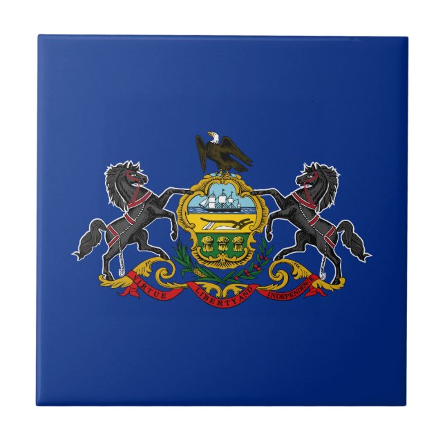 Staatsflagge Pennsylvania Fliese (Vorderseite)
