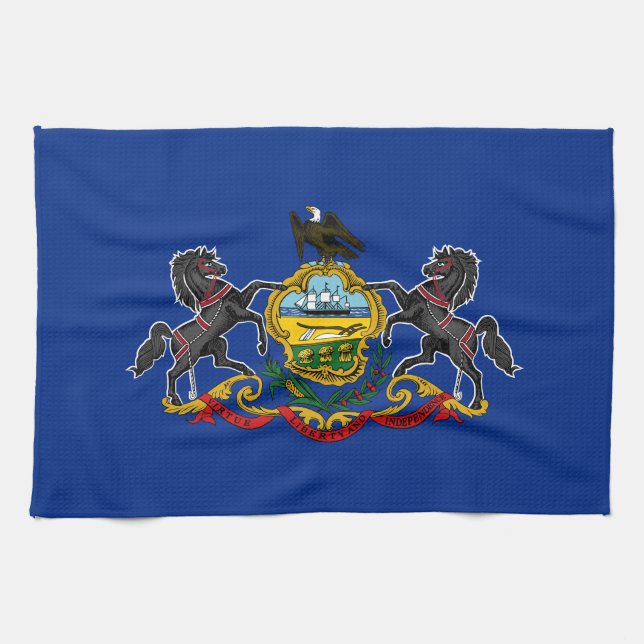 Staatsflagge Pennsylvania Geschirrtuch (Horizontal)
