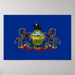 Staatsflagge Pennsylvania Poster