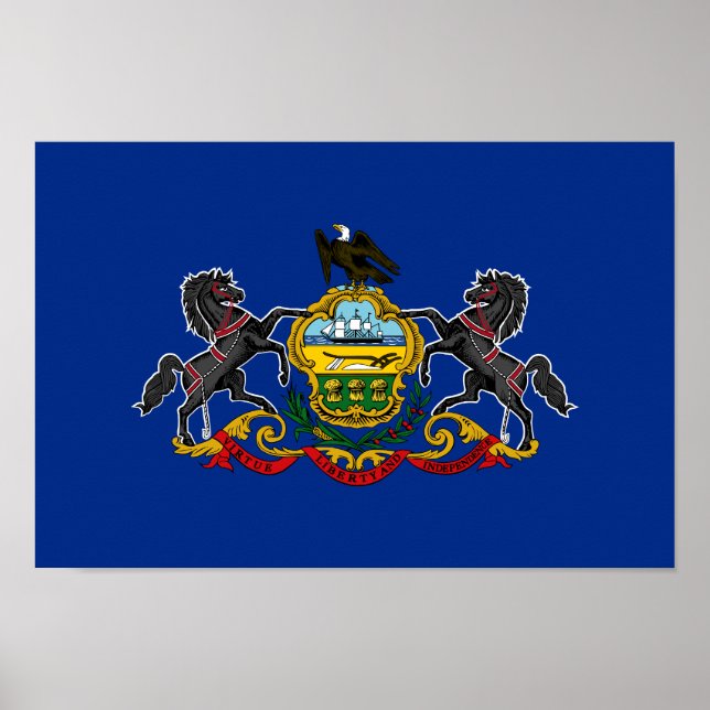 Staatsflagge Pennsylvania Poster (Vorne)