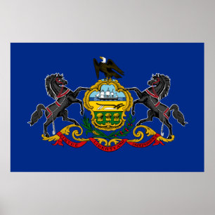 Staatsflagge Pennsylvania Poster