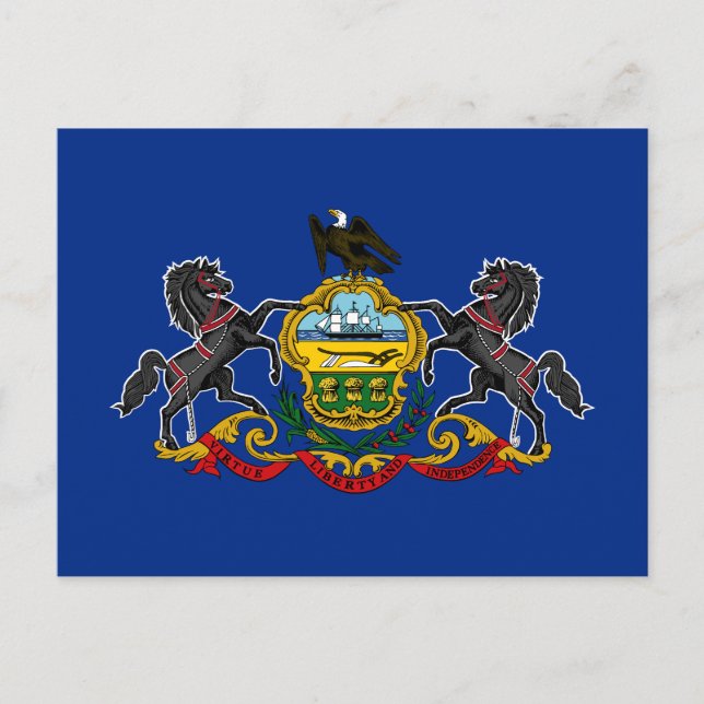 Staatsflagge Pennsylvania Postkarte (Vorderseite)