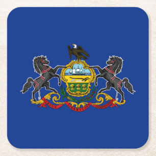 Staatsflagge Pennsylvania Rechteckiger Pappuntersetzer