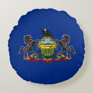 Staatsflagge Pennsylvania Rundes Kissen