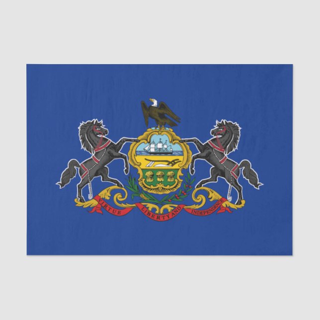 Staatsflagge Pennsylvania Seidenpapier (Vorderseite)