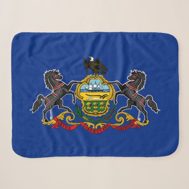 Staatsflagge Pennsylvania Sherpadecke (Vorderseite (Horizontal))