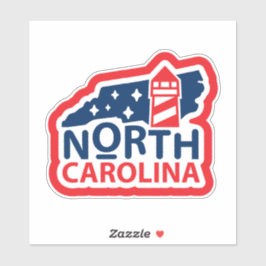 Staatsflagge Retro North Carolina Aufkleber
