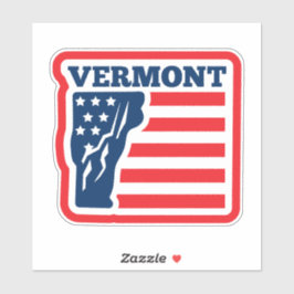 Staatsflagge Retro Vermont Aufkleber