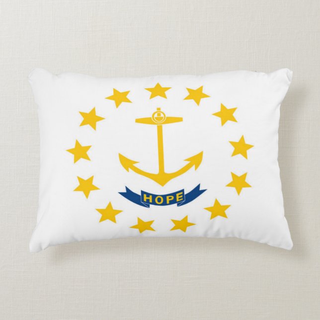 Staatsflagge Rhode Island, USA Dekokissen (Vorderseite)