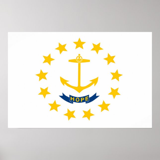 Staatsflagge Rhode Island, USA Poster (Vorne)