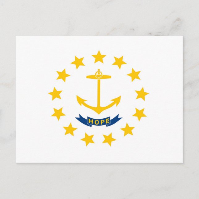 Staatsflagge Rhode Island, USA Postkarte (Vorderseite)